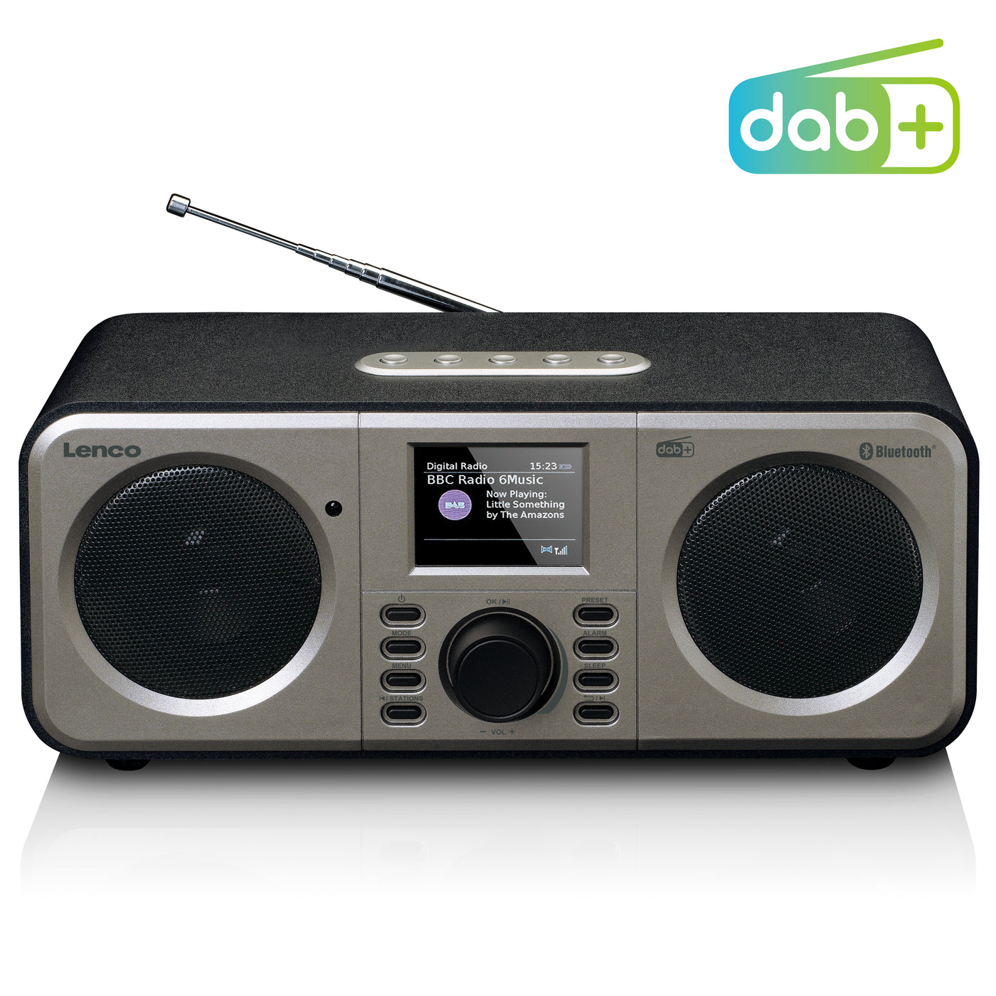 Lenco DAR-030BK - Stereo DAB+ FM-Radio mit Bluetooth® - Schwarz
