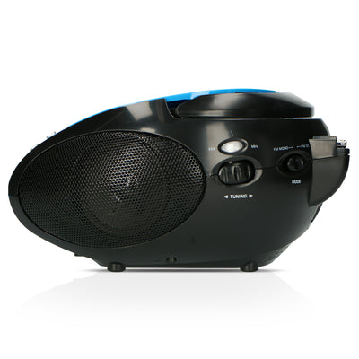 Lenco SCD-24 Blue/Black - Tragbares FM-Radio mit CD-Player - Kopfhöreranschluß - Blau/Schwarz
