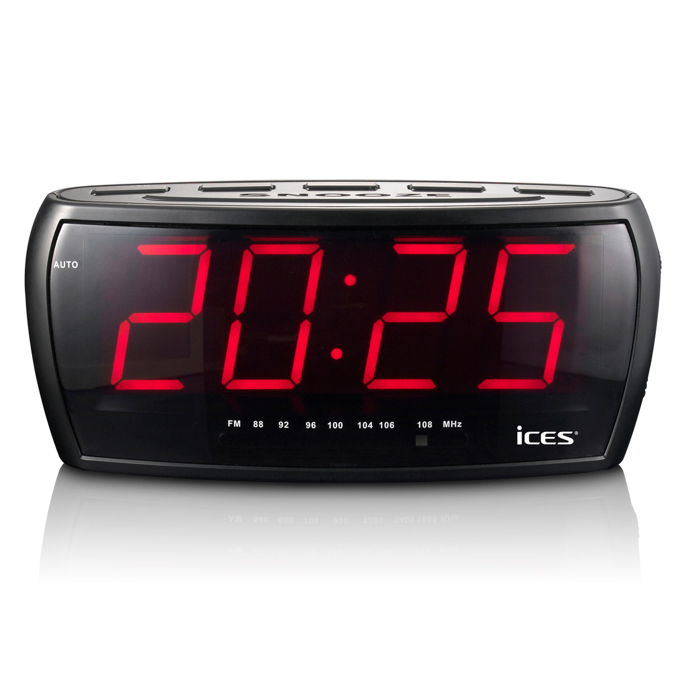 Ices ICR-230-1 - FM Uhrenradio, 1,8" Display - Schwarz