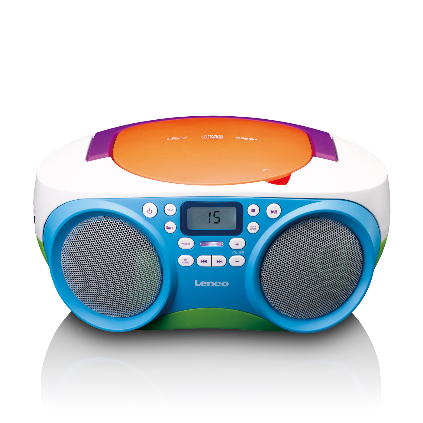 Lenco SCD-41 - Tragbares FM-Radio mit CD/MP3-Player - USB-Anschluß -  Kopfhöreranschluß - AUX-Eingang
