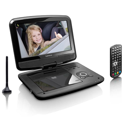 Lenco DVP-9413 - 9" Tragbarer DVD-Player mit DVB-T2 Empfänger - Schwarz