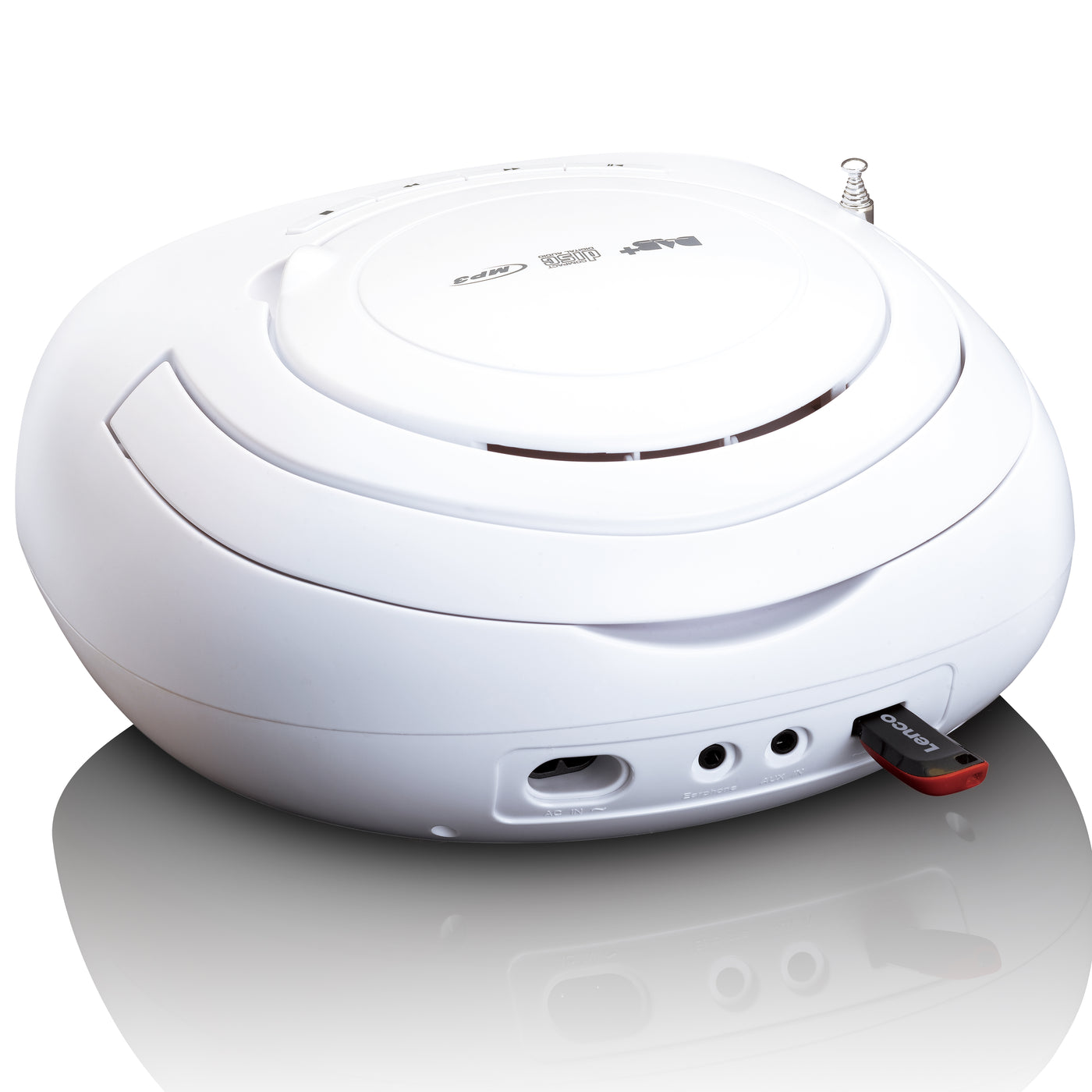 Lenco SCD-69WH - DAB Radio - Boombox - CD Player - MP3 - USB - Weiß