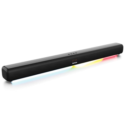 Lenco SB-042LEDBK -85cm Bluetooth® Soundbar mit HDMI (ARC) und LED Licht-Animation - Schwarz