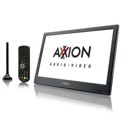 Axxion AXX-1028 - Tragbarer DVBT-2 Fernseher - 10" HD LED Bildschirm - Schwarz