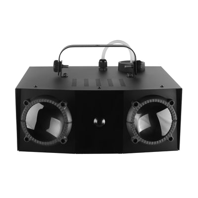 Lenco LFM-110BK - 2-in-1 Partymaschine mit Dual-Matrix-RG 8-Lichtern und Nebelmaschine