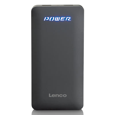 Lenco PBA-830 - 8000 mAh Powerbank mit Apple und USB-Anschluss - Schwarz