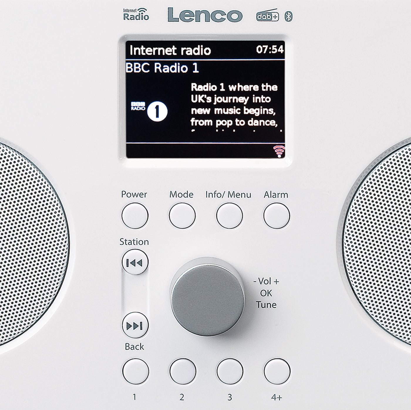 Lenco PIR-645WH - Internet / DAB+ FM Radio mit Bluetooth® - Weiß