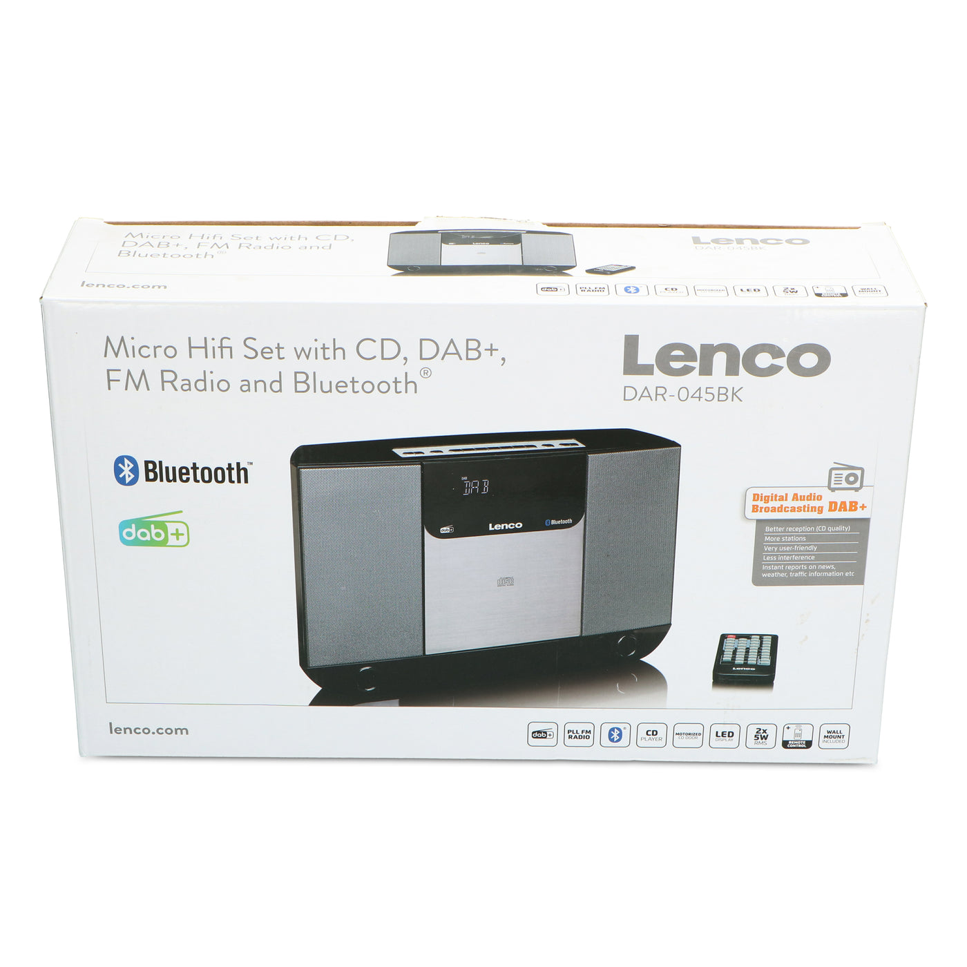 Lenco DAR-045BK - Hi-Fi-Anlage mit CD DAB+ FM-Radio und Bluetooth® - Schwarz