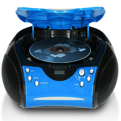 Lenco SCD-24 Blue/Black - Tragbares FM-Radio mit CD-Player - Kopfhöreranschluß - Blau/Schwarz