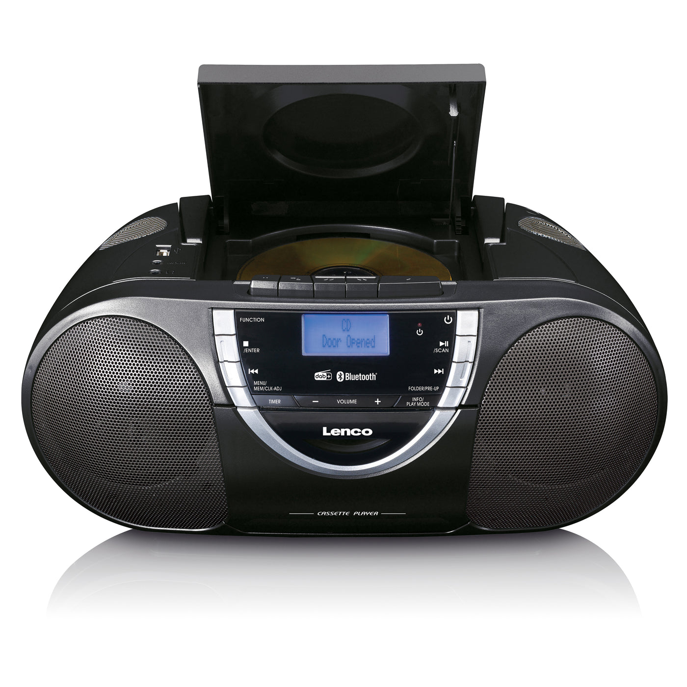 Lenco SCD-6900GY - Tragbarer Radio-CD-Player mit DAB+ und Kassette - Grau