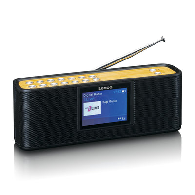 Lenco PDR-045BK - DAB+-Radio mit Bluetooth® 5.0, Schwarz