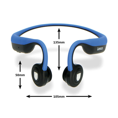 Lenco BCH-1000 - Bluetooth®-Kopfhörer mit Knochenleitung, blau