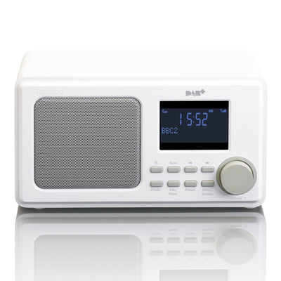 Lenco DAR-010WH - DAB+ FM-Radio mit AUX-Eingang und Alarmfunktion - Weiß